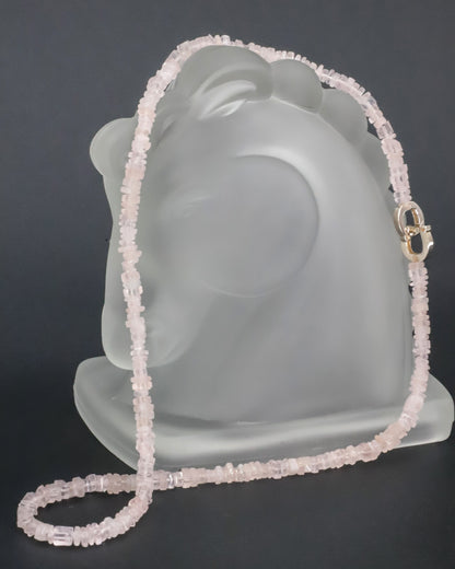 Rose Quartz Necklace - 22"